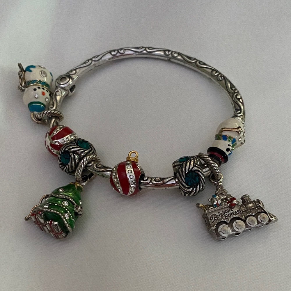 Brighton Silver Bracelet with Festive Charms